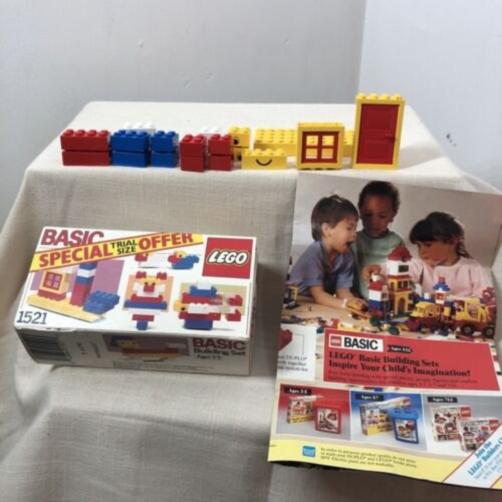 Vintage 1989 Trial Size Special Basic Building starter Lego Building Set #1521